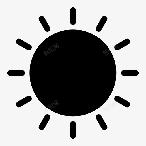 太阳时间阳光图标svg_新图网 https://ixintu.com 信号 加 多 天 天气 太阳 时间 阳光