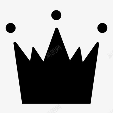 王冠女权国王象征图标图标