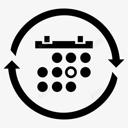 日期刷新签名服务图标svg_新图网 https://ixintu.com 分析 单击 占星术 截止日期 打开 接触点 日历 日期刷新 服务 签名 项目