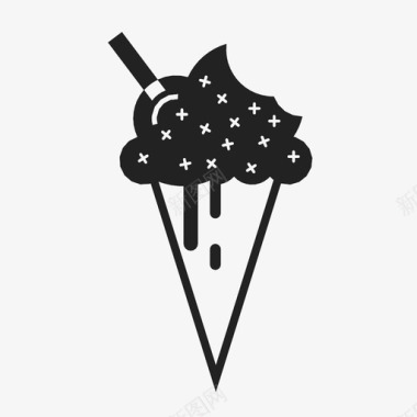 冰淇淋筒圣代夏天图标图标