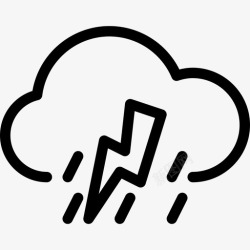 夏天的雨风暴天气温暖图标高清图片