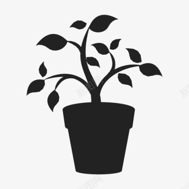 采购产品盆栽盆栽植物叶子图标图标