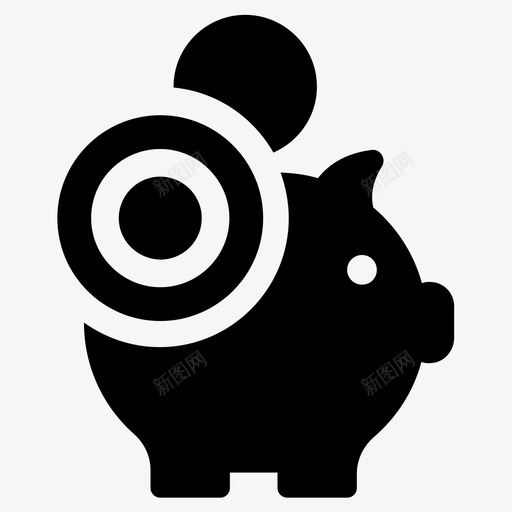 银行硬币钱图标svg_新图网 https://ixintu.com 储蓄 猪 硬币 金融 钱 银行