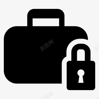 行李锁安全保护图标图标