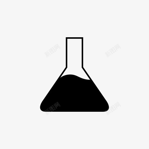 锥形烧瓶实验室实验图标svg_新图网 https://ixintu.com 化学 化学品 实验 实验室 容器 烧杯 科学 锥形烧瓶