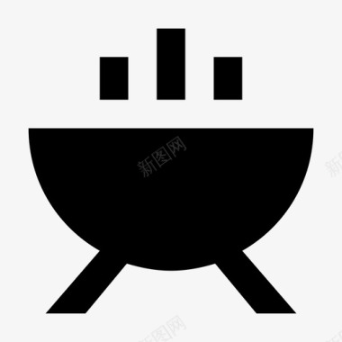 火坑烧烤火焰图标图标
