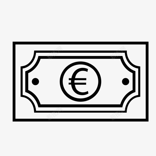 货币消费现金价值图标svg_新图网 https://ixintu.com 价值 价格 欧元 消费现金 纸币 经济支出 货币 金融 钞票