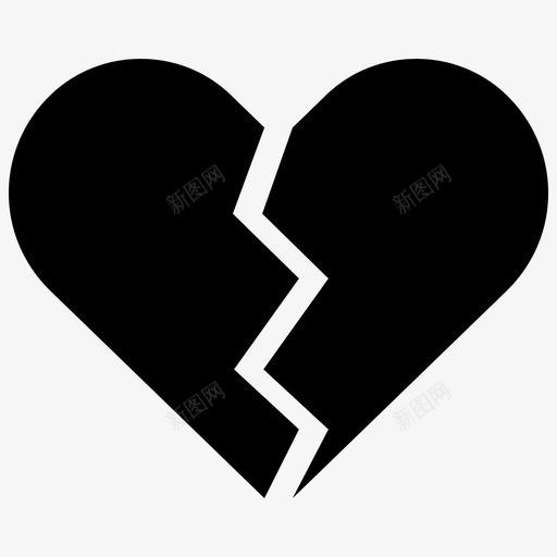 破碎的心分裂悲伤图标svg_新图网 https://ixintu.com lol 分裂 号角 坡 完成 悲伤 情人节图标 爱 破碎的心 缅因州