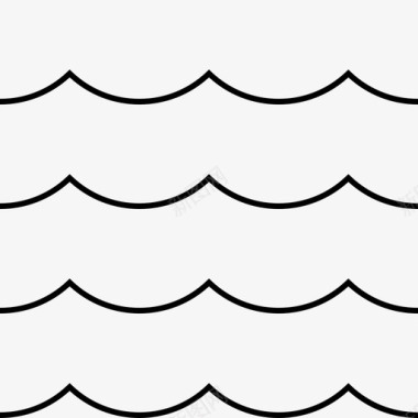 波浪纹理海洋图标图标
