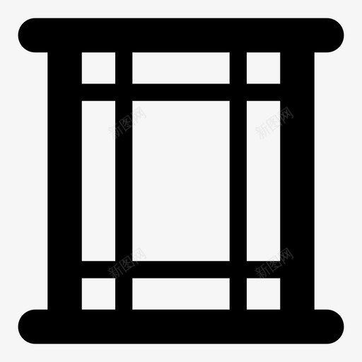 殖民地窗风格方形图标svg_新图网 https://ixintu.com 方形 框架式 殖民地窗 空气 空间 窗型 网格式 设计 风格