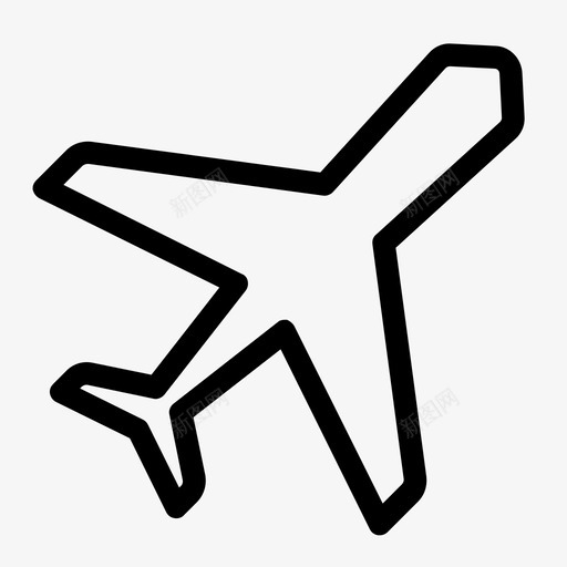 飞机长途运输图标svg_新图网 https://ixintu.com 旅行 运输 长途 飞机