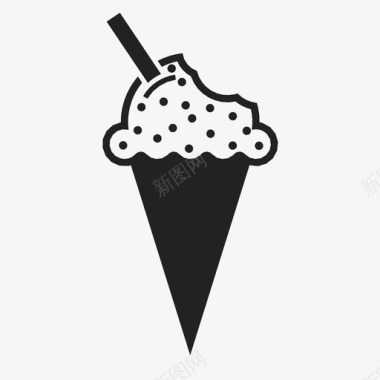 冰淇淋筒招待夏季图标图标