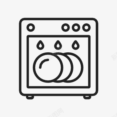 洗碗机清洁剂洗涤剂图标图标