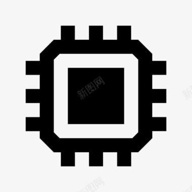 处理器芯片nope微处理器图标图标