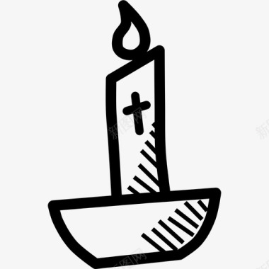 蜡烛复活节火焰图标图标