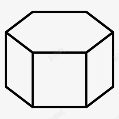 六角形棱镜沃克尔技术图纸图标图标
