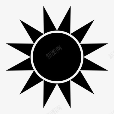 太阳夏天太空图标图标