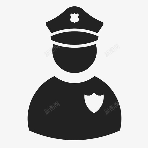 警察保安警官图标svg_新图网 https://ixintu.com 保安 定罪 法律 袭击 警官 警察 证词 辩护 边界