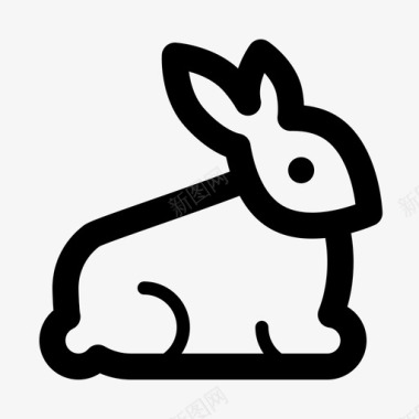 兔子庆祝装饰图标图标