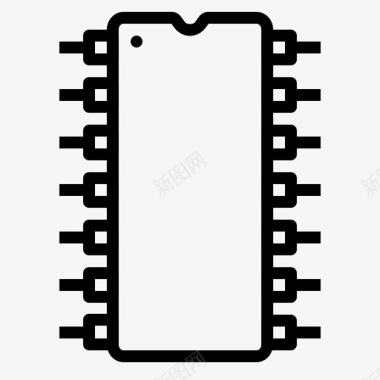 芯片卡电路图标图标