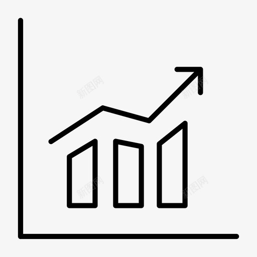 条形图统计报表图标svg_新图网 https://ixintu.com 业务 业务财务图完成精简 图表 报表 条形图 正图 统计 趋势图