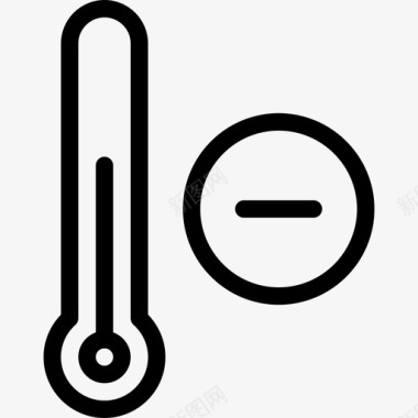 温度降低寒冷冷却图标图标