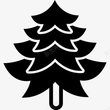 大松树的形状自然树的图标图标
