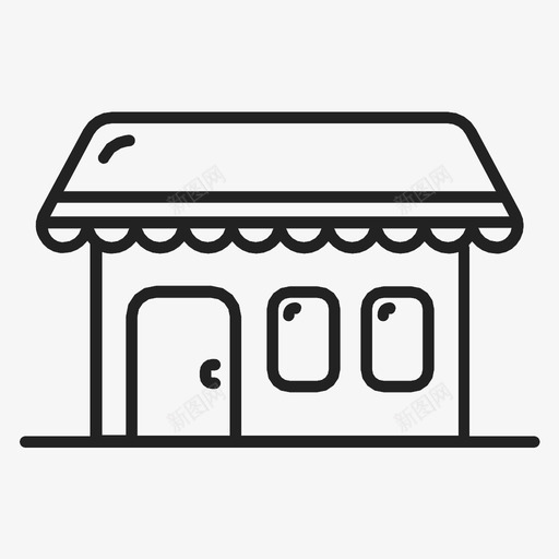 商店指针对面图标svg_新图网 https://ixintu.com 位置 信号 商场 商店 对面 市场 指针 杂货店 社区