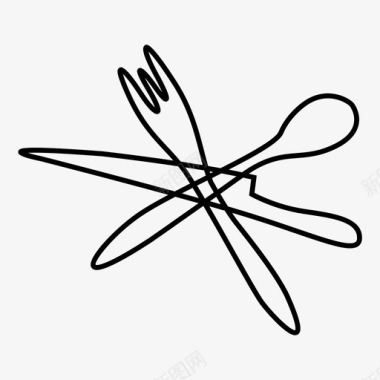 餐厅勺子饭菜图标图标