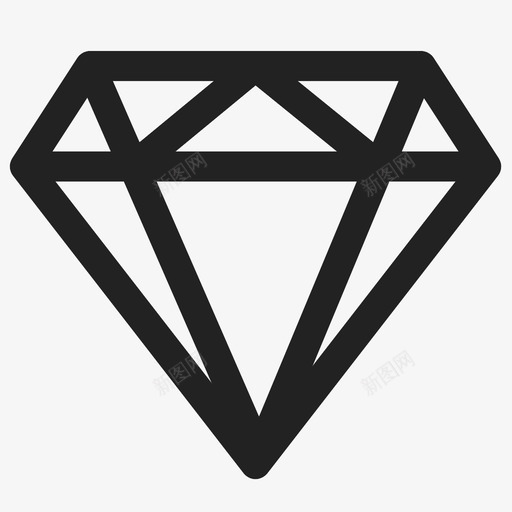 钻石石头红宝石图标svg_新图网 https://ixintu.com 坚硬 女士 宝石 戒指 珠宝 石头 红宝石 订婚 透明 钻石