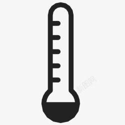 一个温度计温度计信号plus图标高清图片