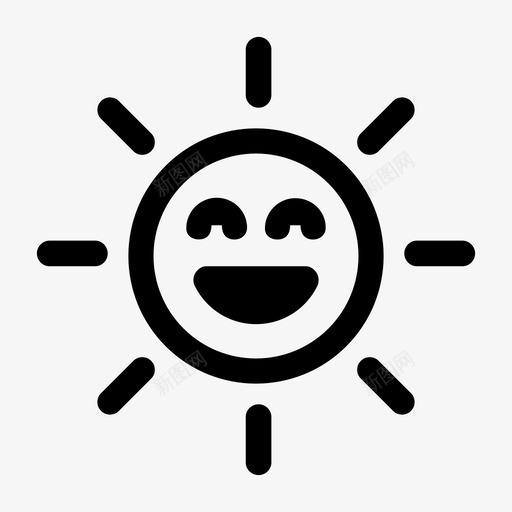 太阳微笑符号图标svg_新图网 https://ixintu.com 十二生肖 太阳 开放 微笑 情绪 数据 文件 符号 脸 表情