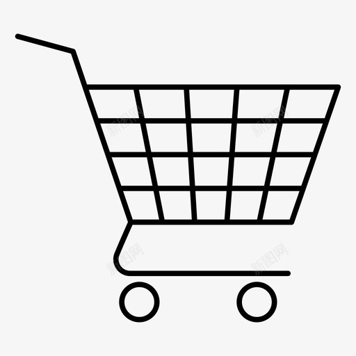 购物车超市销售图标svg_新图网 https://ixintu.com 家庭 小车 接受 购买 购物车 超市 车轮 销售