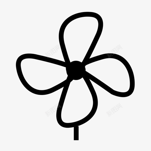 风扇风打开图标svg_新图网 https://ixintu.com 制冷 打开 汽车开关图标 汽车风扇 热 空调 能量 风 风扇 鼓风机