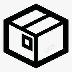 空白盒子展示盒子展示件包裹图标高清图片