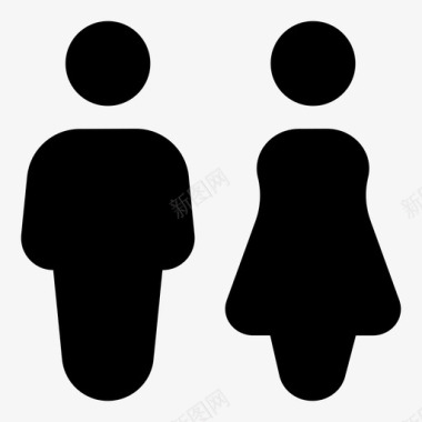 卫生间浴室情侣间图标图标