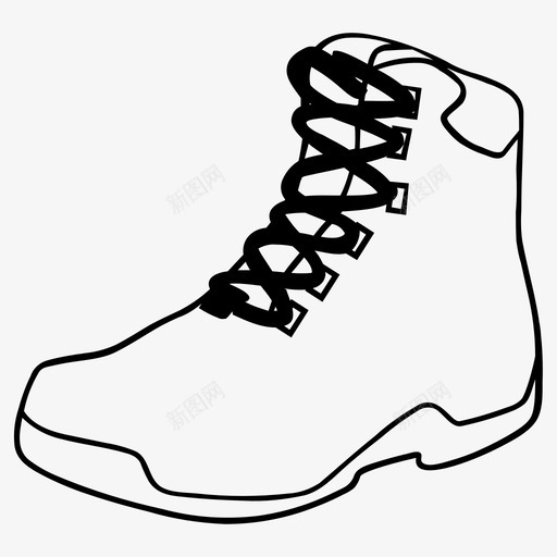 登山靴结实的鞋子步行鞋图标svg_新图网 https://ixintu.com 步行鞋 步道鞋 登山靴 结实的鞋子 脚保护