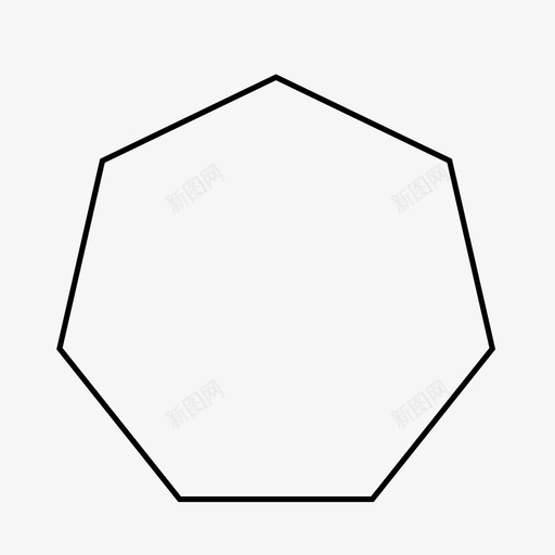 七边形形状分隔线图标svg_新图网 https://ixintu.com 七边形 不 保留 分隔线 加粗 售出 多边形 形状 细线多边形 金色