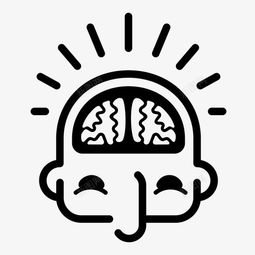创意人大脑和思维图标svg_新图网 https://ixintu.com 创意人 大脑和思维