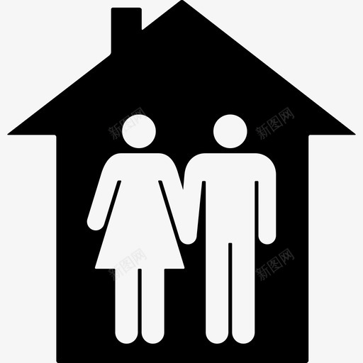 家里的男人和女人人们家庭的偶像图标svg_新图网 https://ixintu.com 人们 家庭的偶像 家里的男人和女人