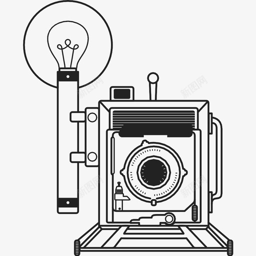 速成照相摄像机已售出图标svg_新图网 https://ixintu.com 不 保留 复古 已售出 摄像机 摄影 电子 粗体 速成照相 金色