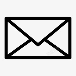 未开封封闭式邮件信封信件图标高清图片