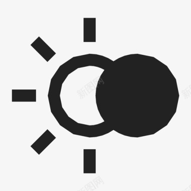 日食视图太阳图标图标