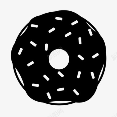 甜甜圈百吉饼甜点图标图标