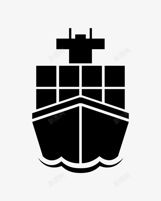 货船船运材料图标svg_新图网 https://ixintu.com 旅客 材料 船 船运 货物 货船 运输 运输系统 集装箱船