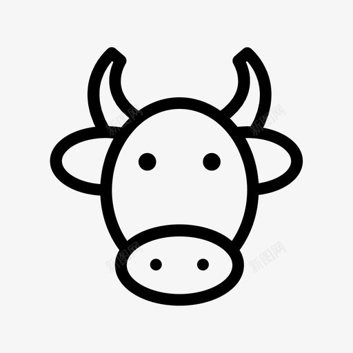 牛动物牛肉图标svg_新图网 https://ixintu.com 公牛 农场动物 动物 动物和鸟类行图标 奶制品 小牛 牛 牛奶 牛肉