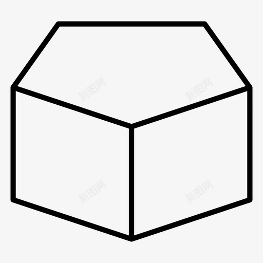 五角棱镜形状加图标svg_新图网 https://ixintu.com 三维 五角棱镜 删除 加 另一个 多个 形状 忽略 技术图纸 绘图