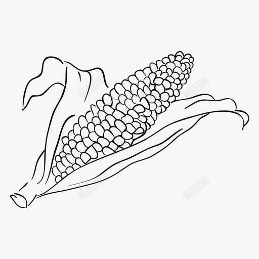 玉米甜玉米农产品图标svg_新图网 https://ixintu.com 农产品 农场 堪萨斯州 收获 玉米 玉米仁 甜玉米 耳朵 蔬菜 食品