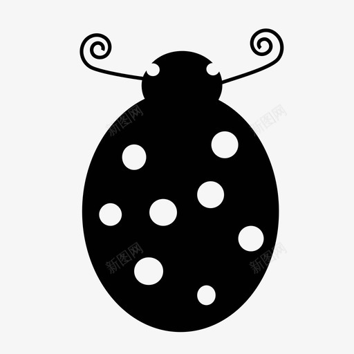 瓢虫斑点标记图标svg_新图网 https://ixintu.com 动物 另一个 忽略 推迟 斑点 春天 标记 瓢虫