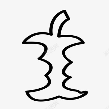 苹果核咬吃图标图标